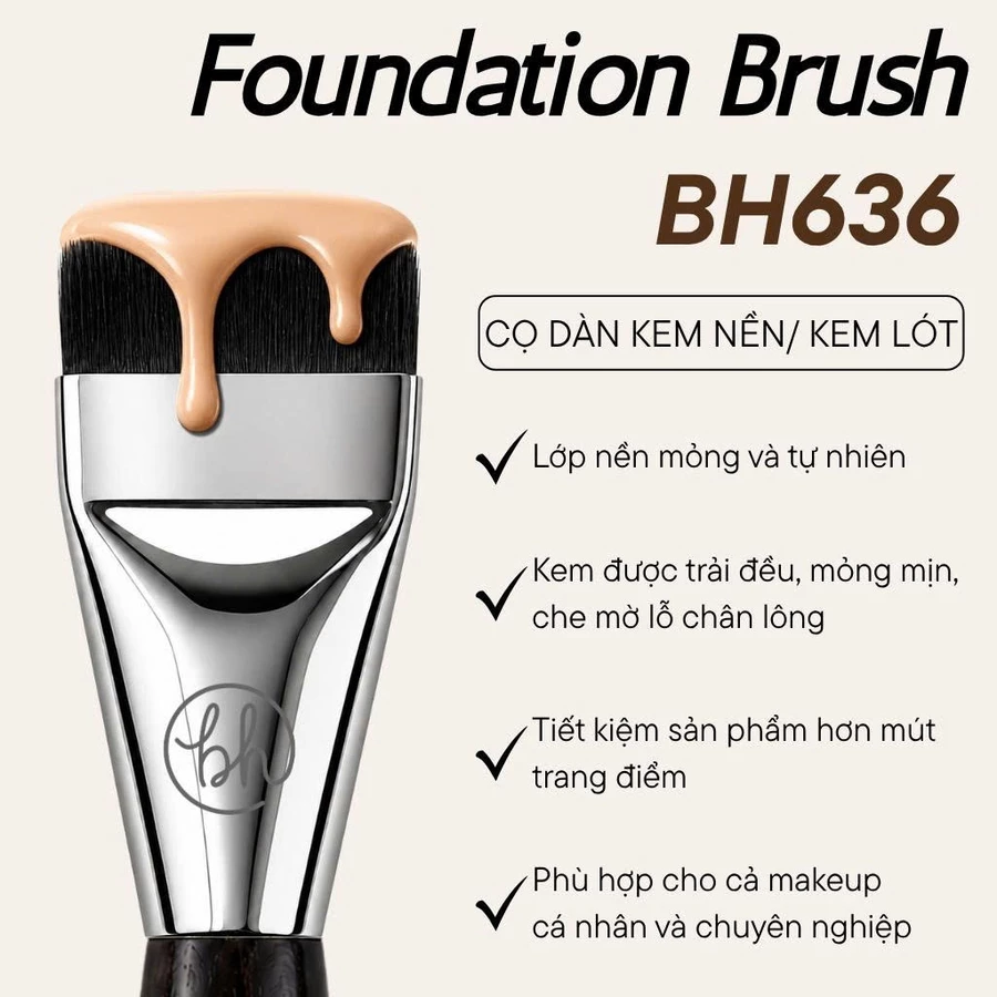 Cọ Tán Nền BH Cosmetics Foundation Brush BH636
